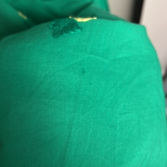 Voodoo Vixen Cotton Pineapple Embroidered Button Front Swing Dress Sz XS (US 2) - Picture 3 of 6